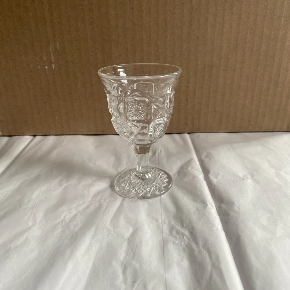 Antique Westmoreland Wine Glass Bridle Rosettes